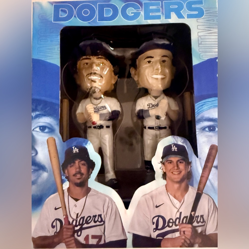 The rookies  Miguel Vargas & James Outman Dodgers Bobblehead Set